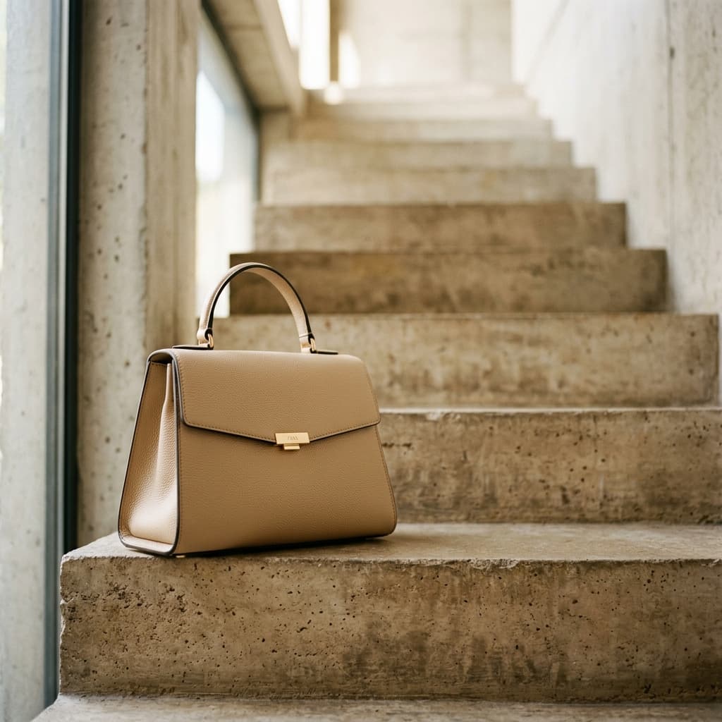 Minimal leather bag detail